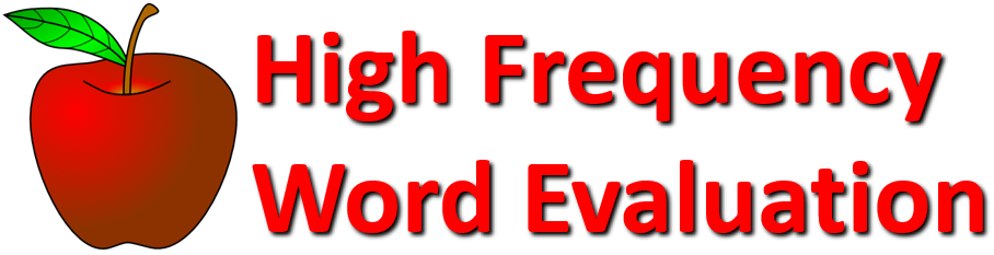 high frequency word evaluation 