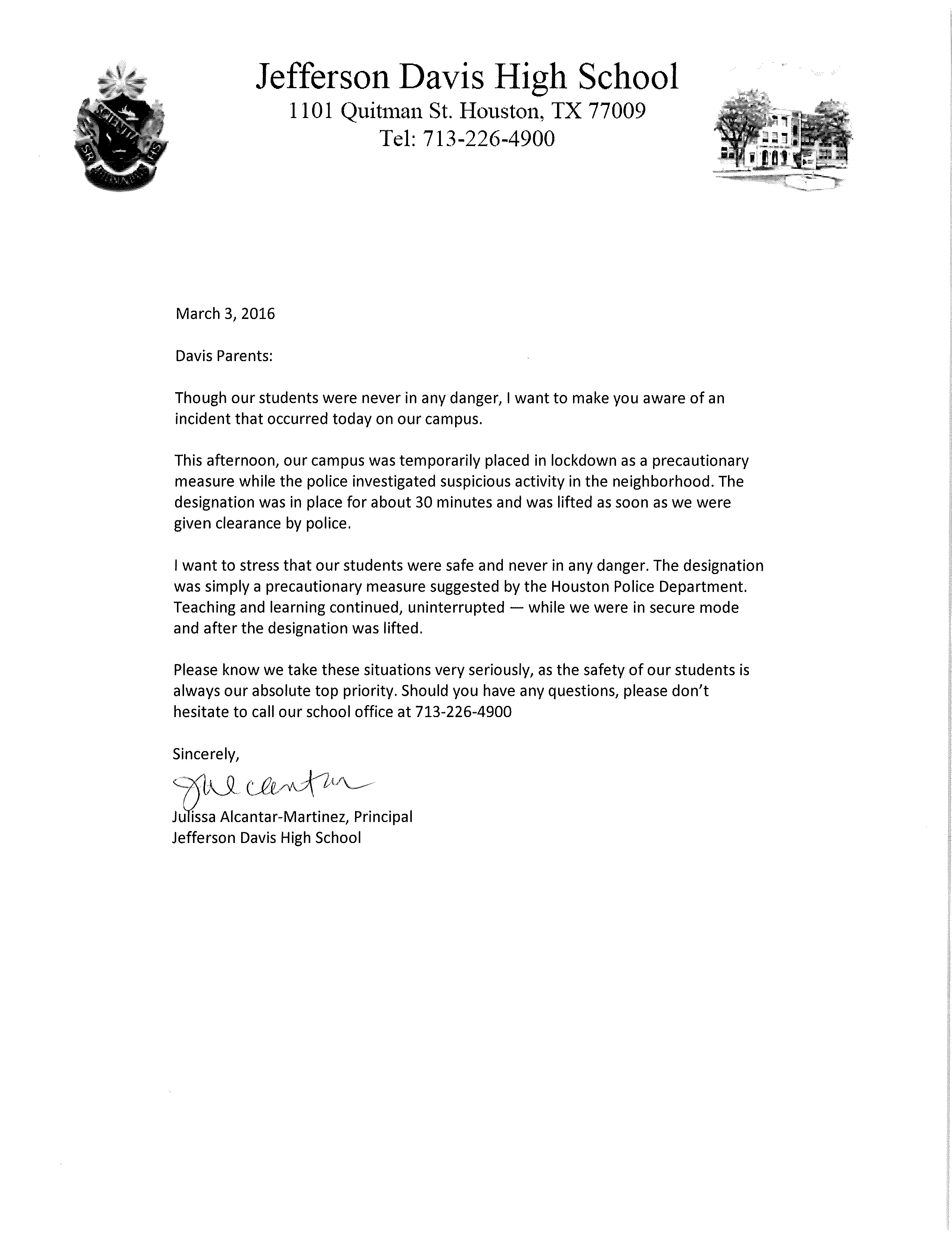 Leave Of Absence Letter from www.houstonisd.org