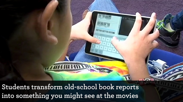 Students pitch old-school book reports for digital trailers