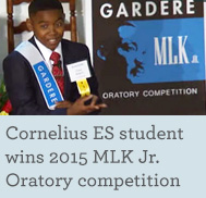 Cornelius ES student wins 2015 MLK Jr. Oratory competition