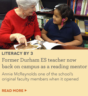 Former Durham ES teacher now back on campus as a reading mentor