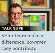 Volunteers make a difference, however they contribute