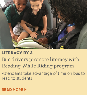 Bus drivers support literacy efforts with Reading While Riding program