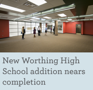 New Worthing High School addition nears completion