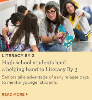 High school students lend a helping hand to Literacy By 3