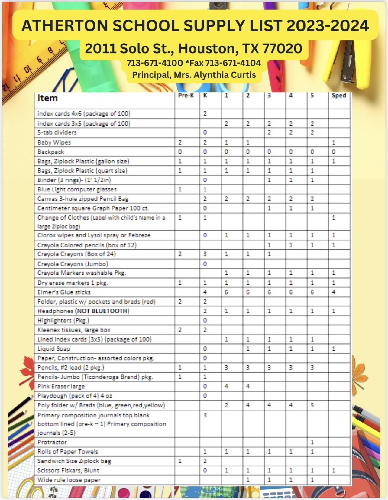 School List 2024 For College Students Twila Ingeberg