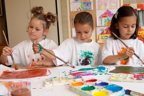 students painting students painting