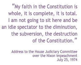 Barbara Jordan Address to the House Judiciary Committee over the Nixon Impeachment