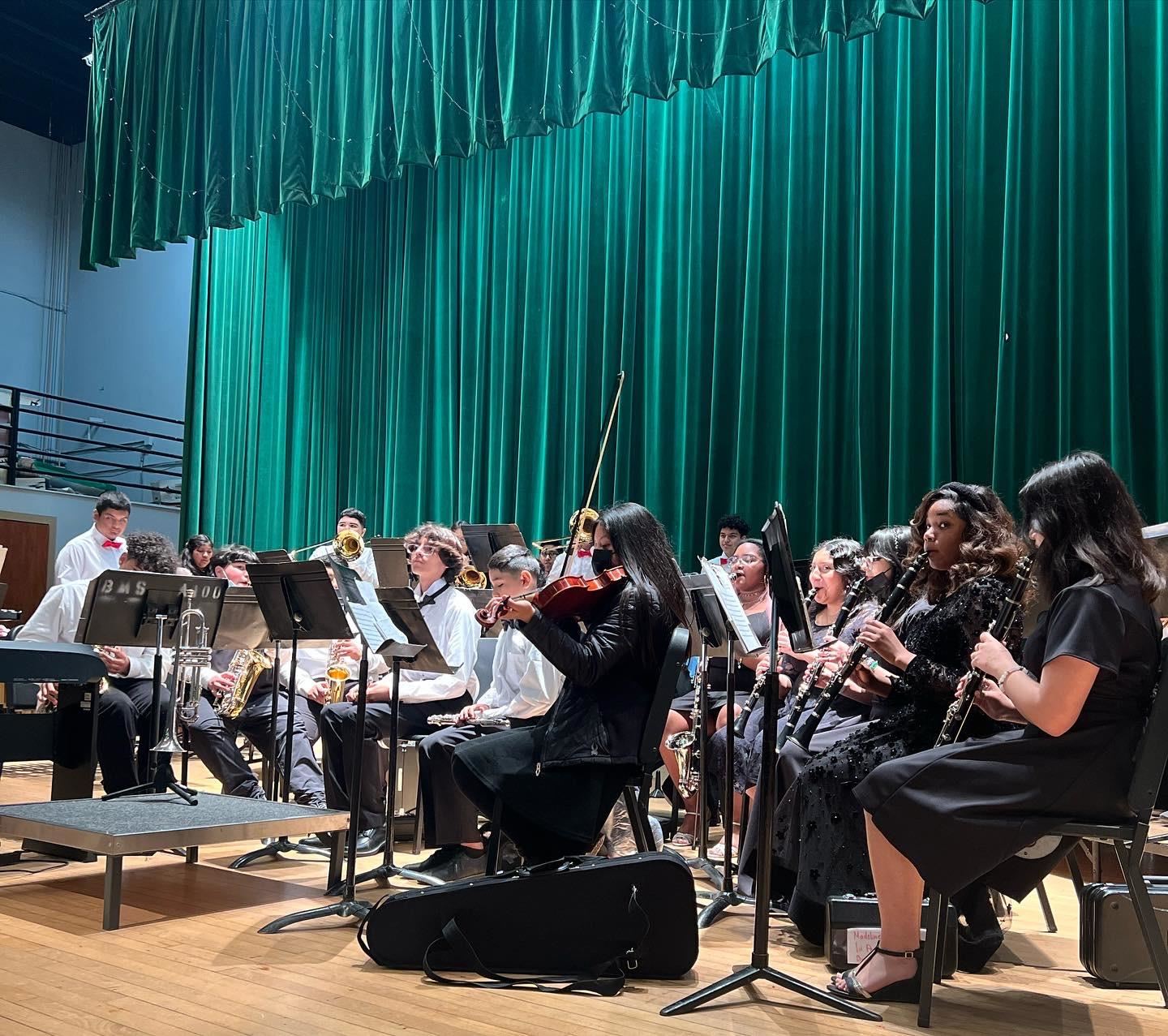 Side view of the orchestra