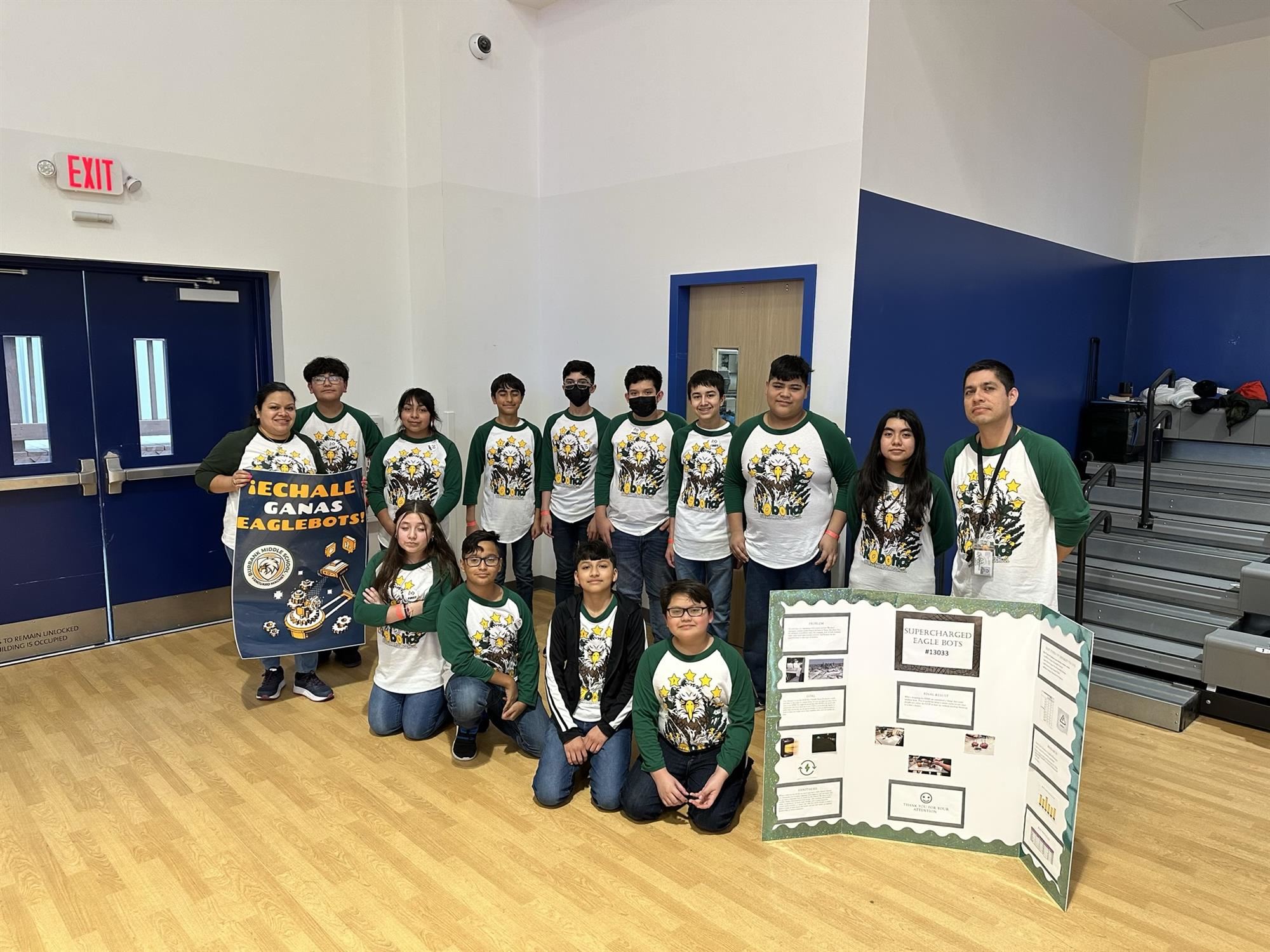 The Eaglebot team Dr Ortiz and Mr Luviano