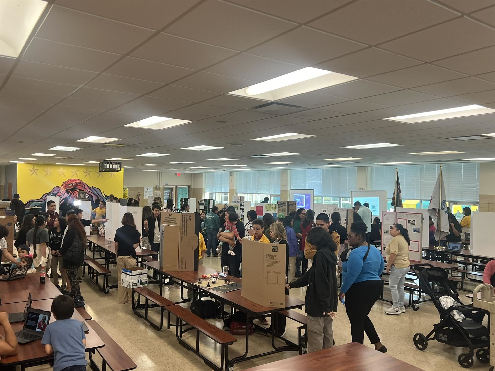 Public enjoying the exhibit