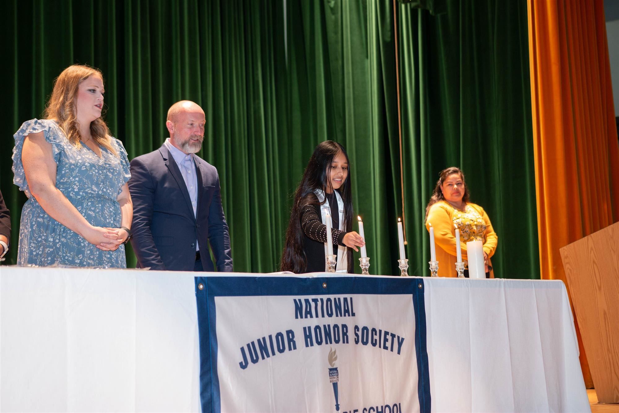 Lighting the candles