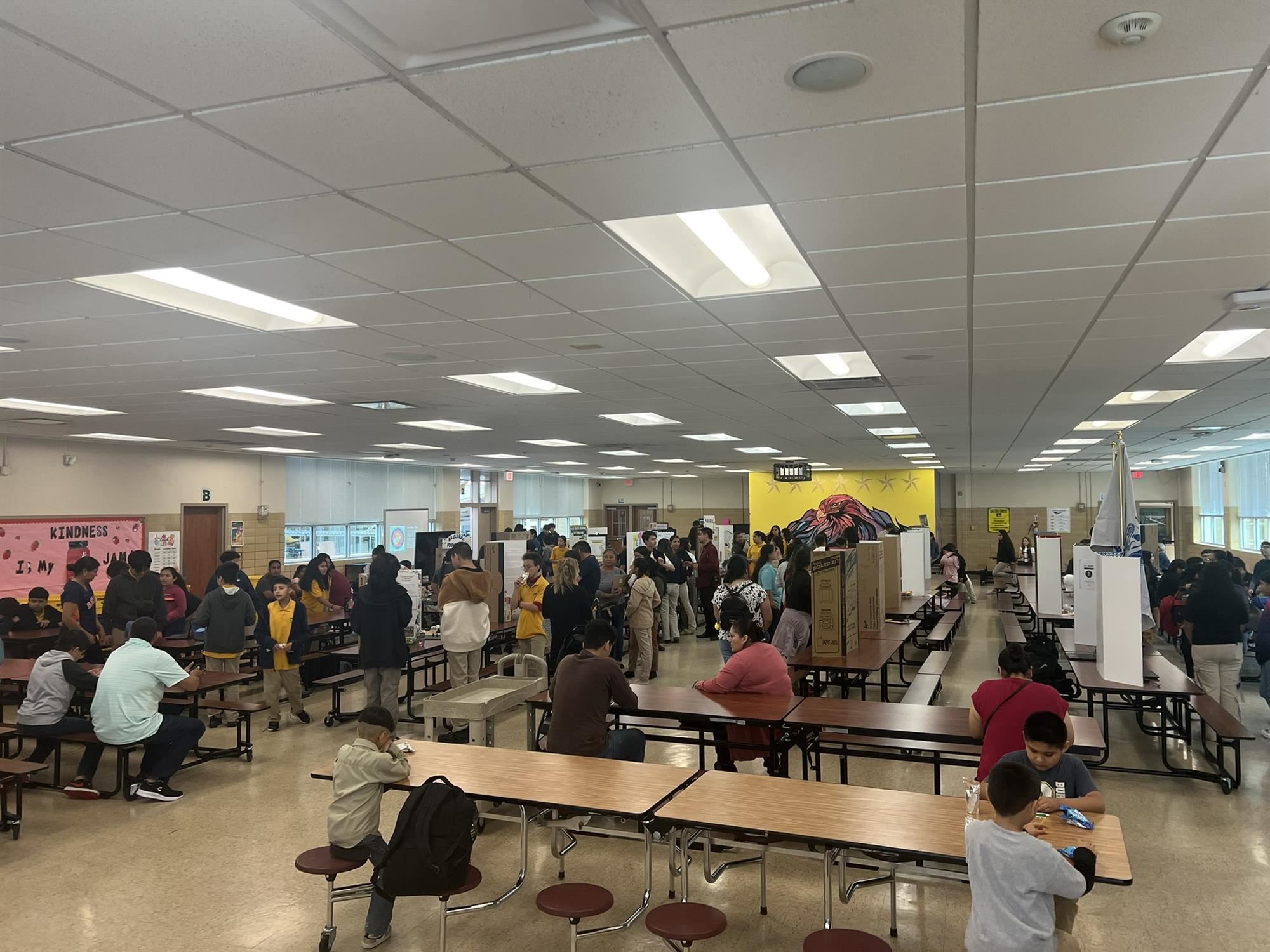 View of the cafeteria and the projects
