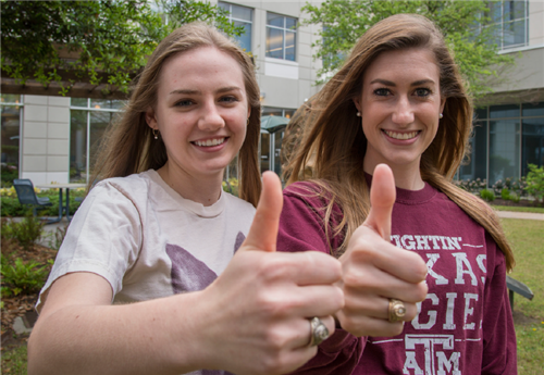 Victoria Archer (R) and Chelsea Wood (L) 
