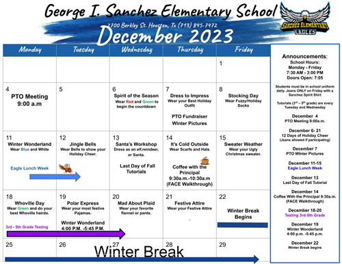 December Calendar