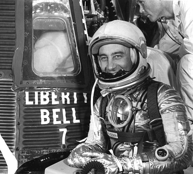Grissom with Liberty Bell Spacecraft 