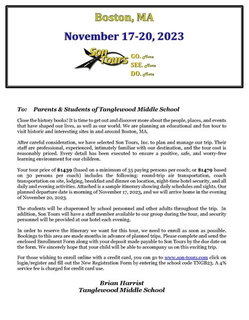 tanglewood middle school phone number