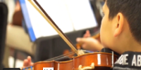  student playing violin