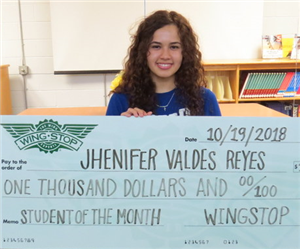 Student of the Month winner 