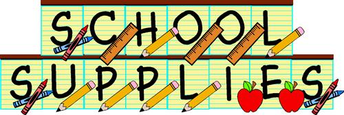 School Supply List  