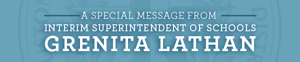 Interim Superintendent message 