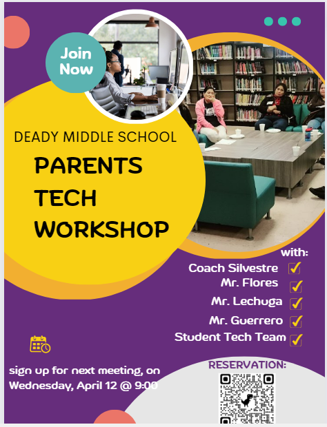 Flyer for Parents Tech Workshop