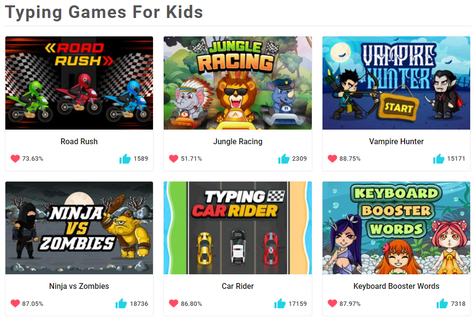 Kids typing Racing For Kids - typing games by sky hill