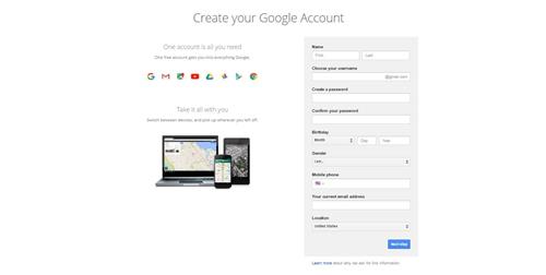 create Gmail 