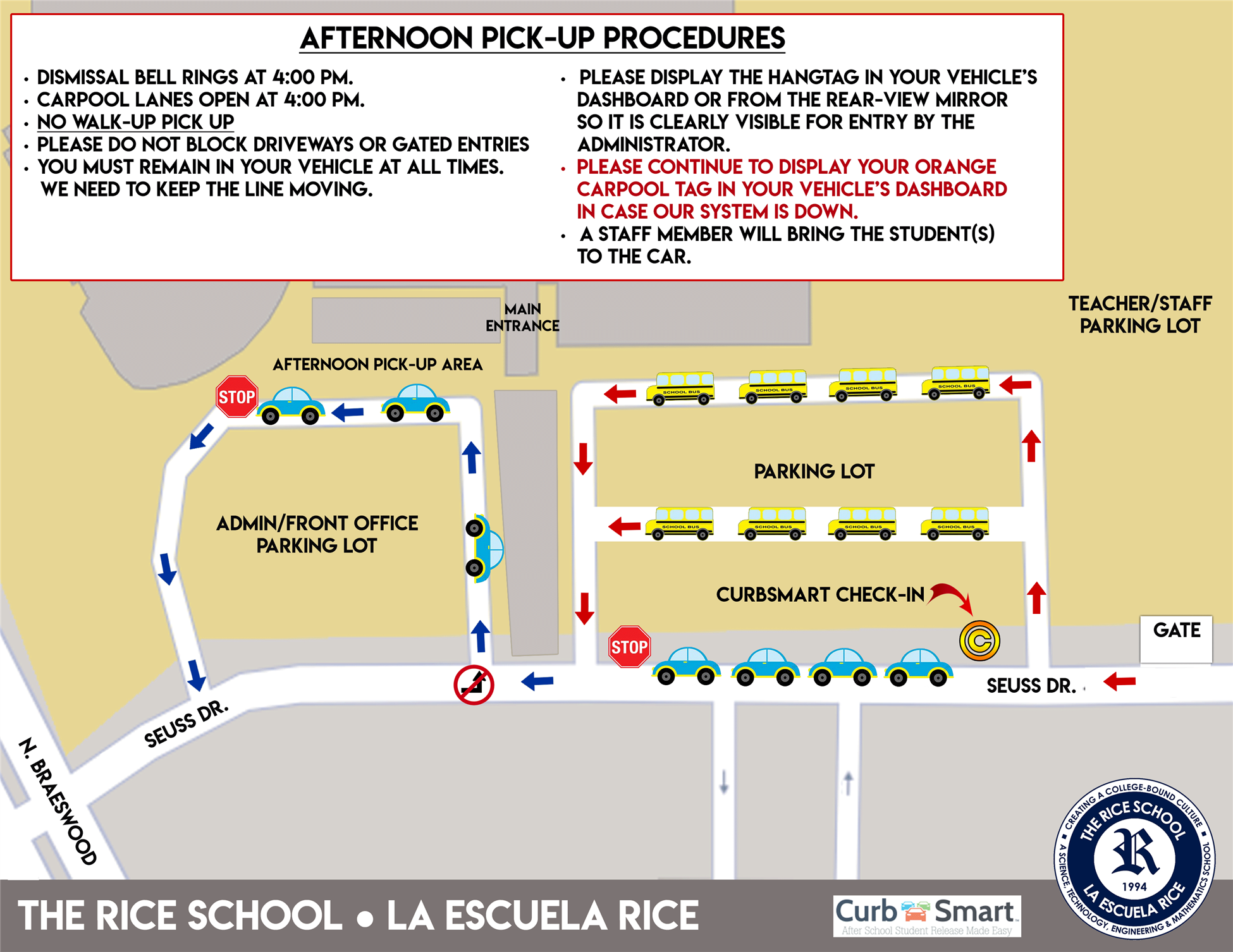Afternoon Pick-up map