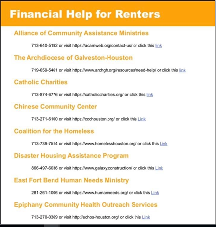 Financial Assistance for Renters
