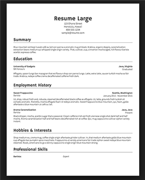 resume 