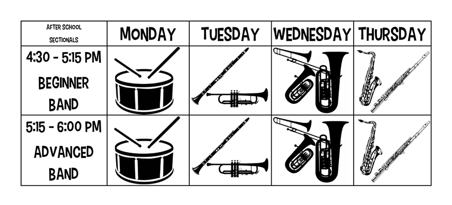 PHMS Weekly Sectional Schedule 
