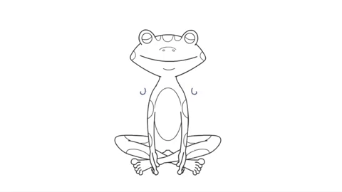 frog breathing in and out