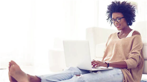 woman with laptop