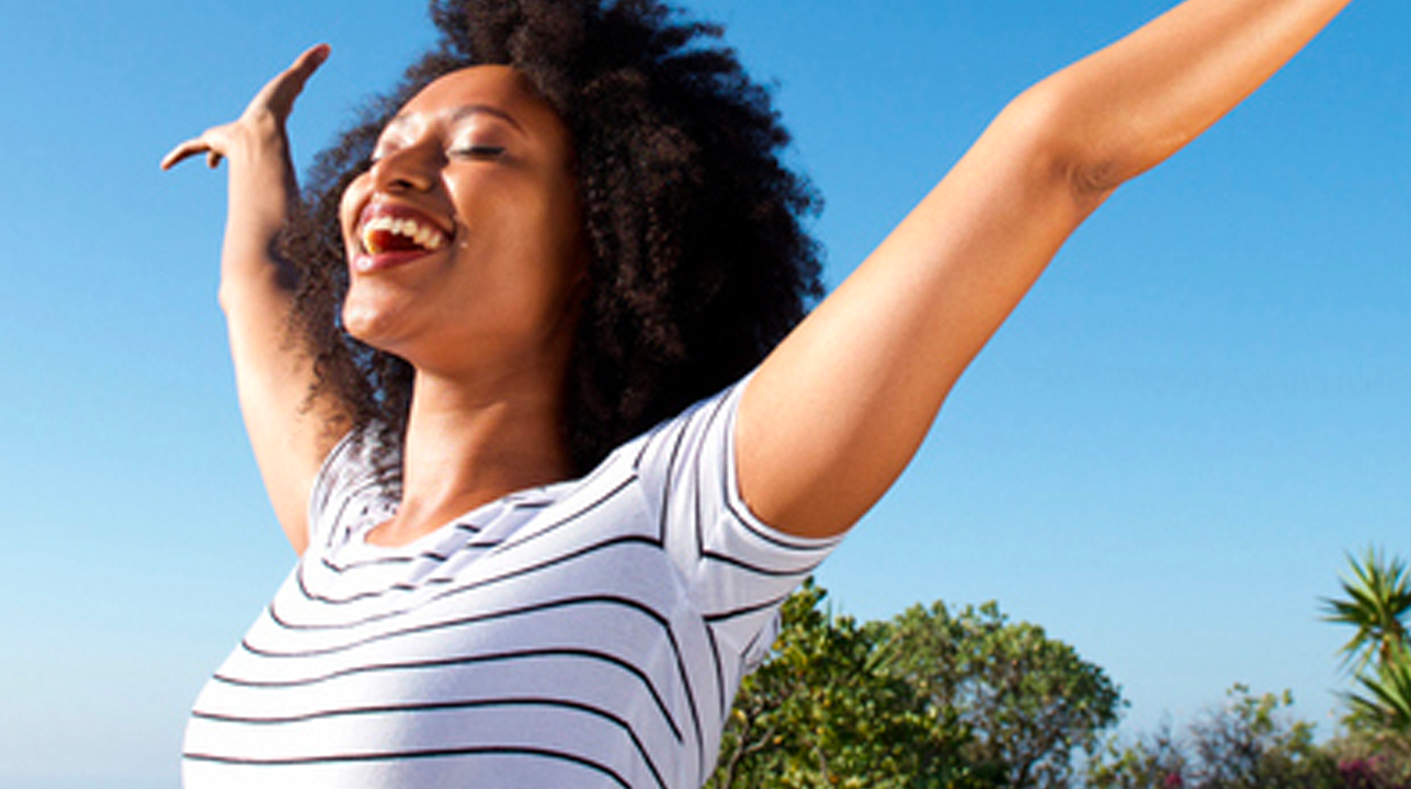  woman enjoying the sun