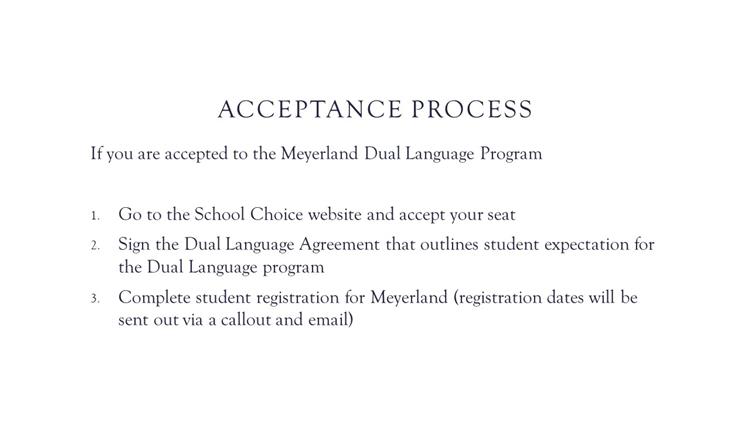 Acceptance Process 