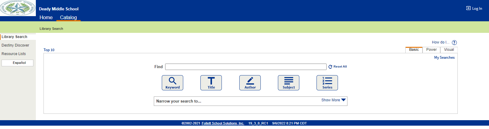 Image of search tool