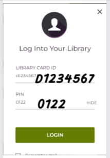 example of log in box