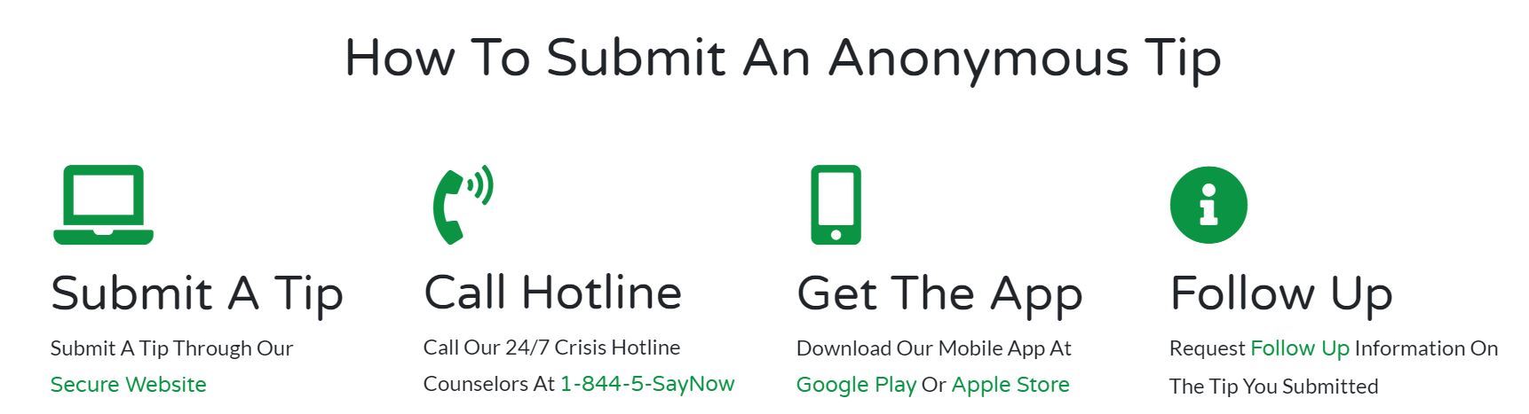 Say Something Anonymous Reporting System / Say Something Anonymous