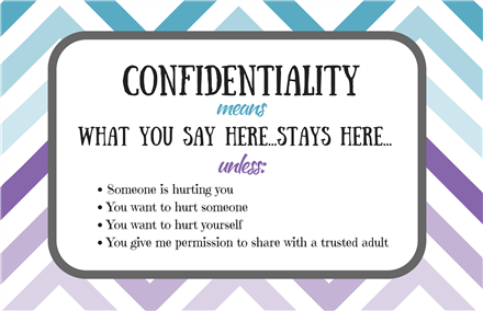 Confidentiality means what you say here stays here unless