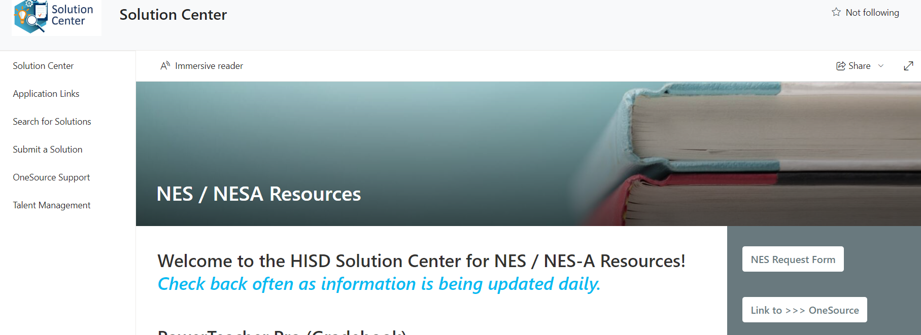 Click on the link to find answers to questions having to do with Technology along with NES Technology items. 