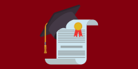  Certificate with graduation cap