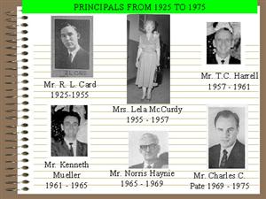 Edison Principals 1925 to 1975 