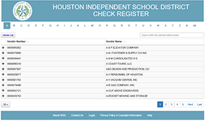 HISD Check Register 