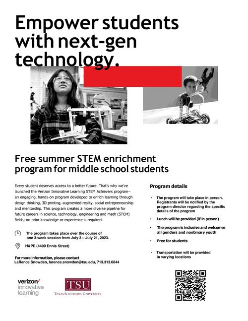  Free summer STEM enrichment
