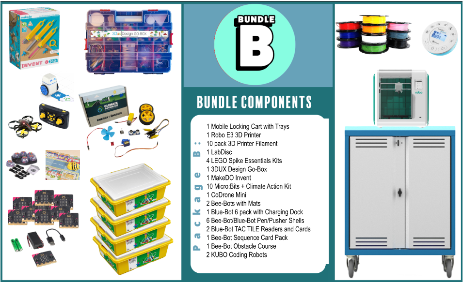 Bundle B STEM Makerspace cart components