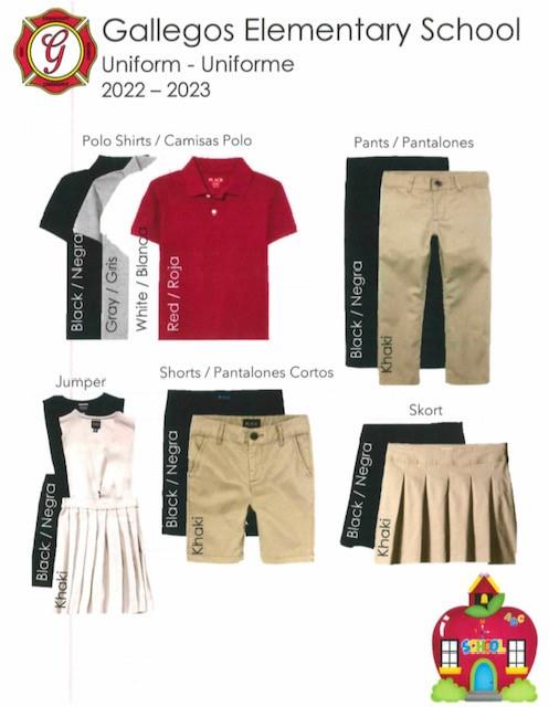 Gallegos ES Dress Code 2022-2023
