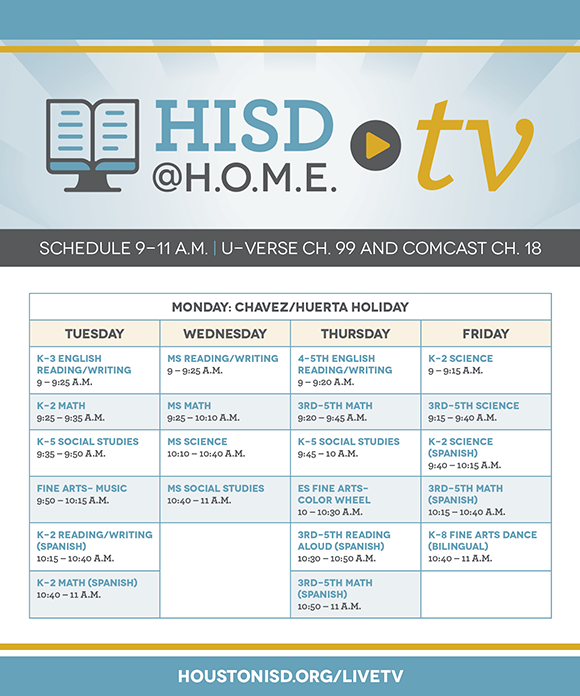 Click here to see TV schedule